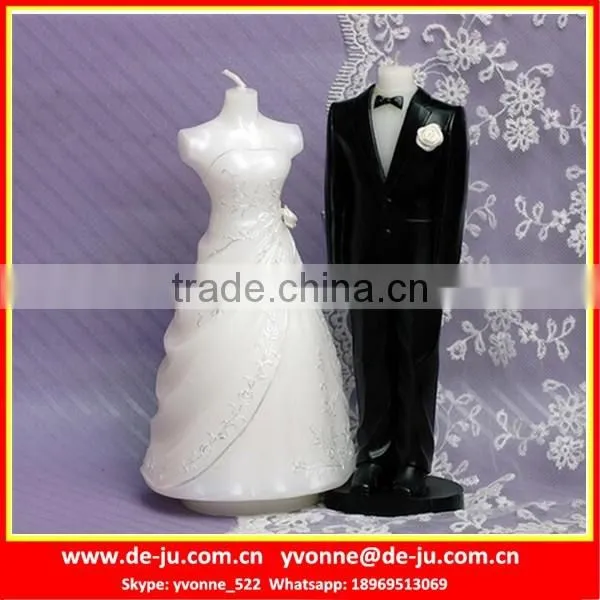 Bride Groom Couple Design Beautiful Gift Candle Wedding