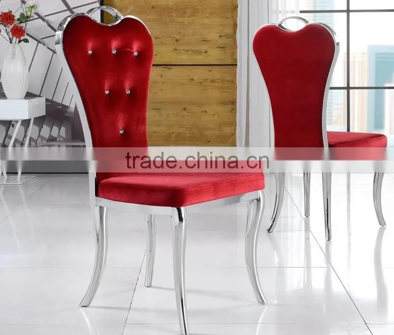 red velvet high back dining chair for banquet
