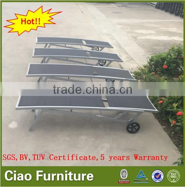Stylish beach side lounge furniture outdoor chaise lounge chair