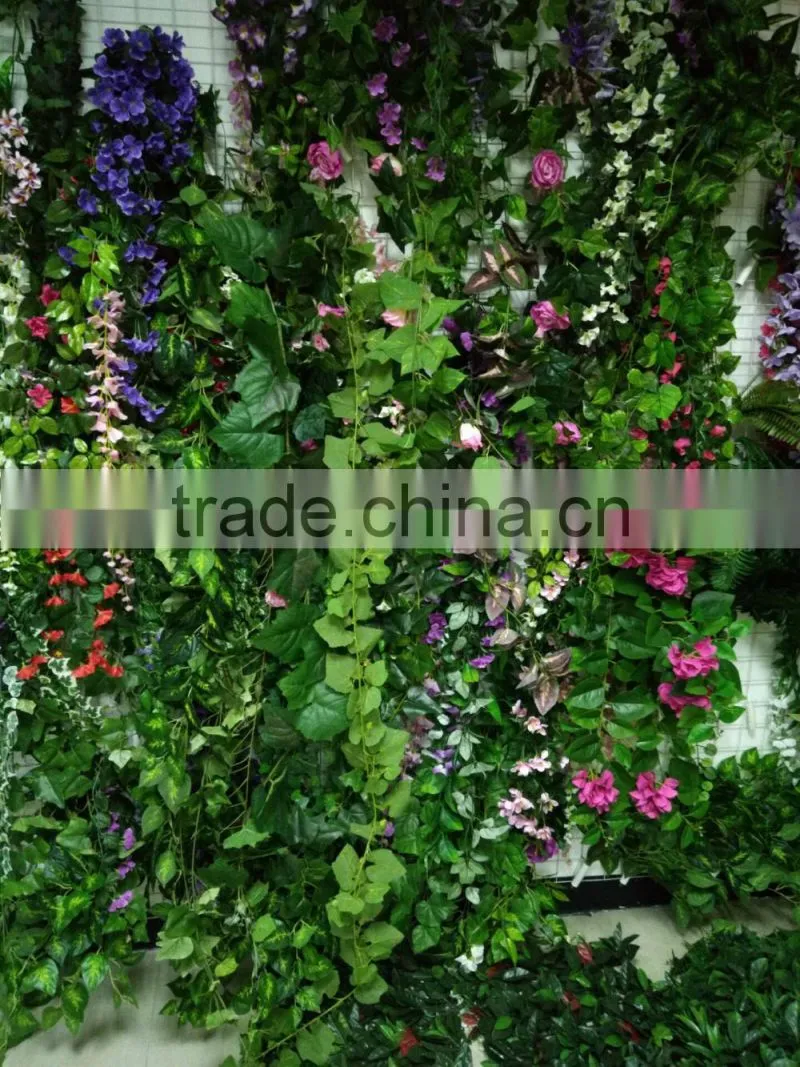 Colorful fake leaf ivys for wall hanging