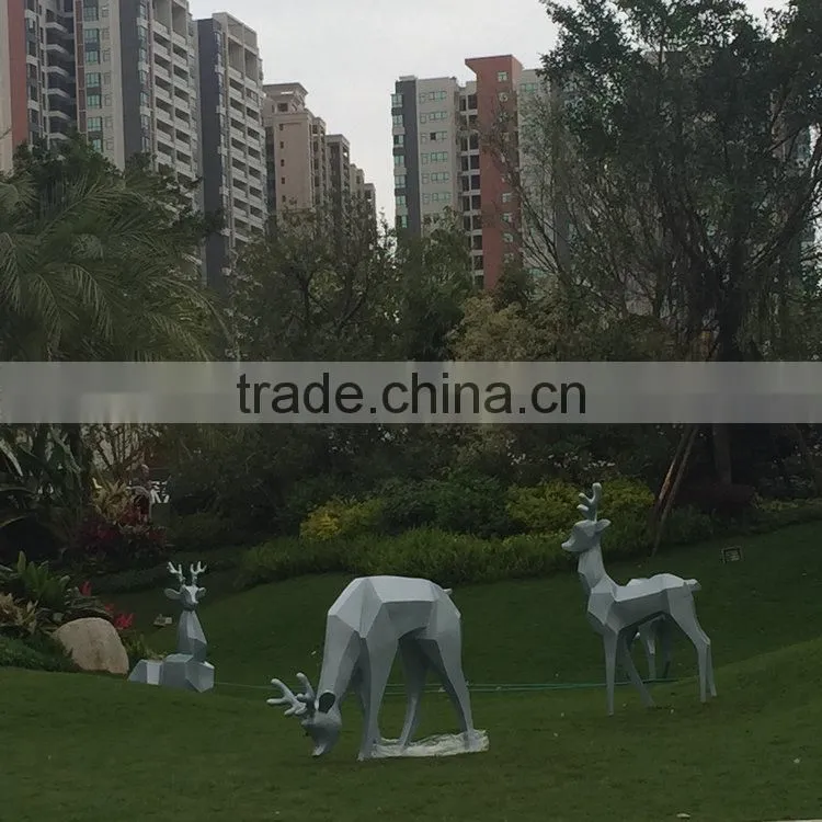 FRP reindeer landscape sculpture