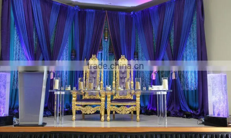 Hot Sales PU Leather throne chairs wedding decoration For Bride and Groom