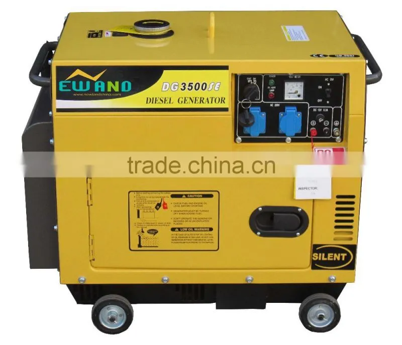 5KW single phase 100% copper wire low price soundproof diesel generator