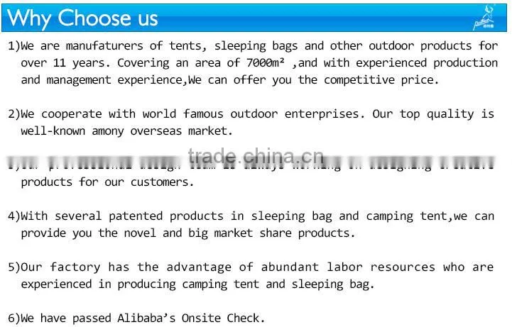 Organic Cotton Filled Camping Sleeping Bags in Outdoor& Indoor