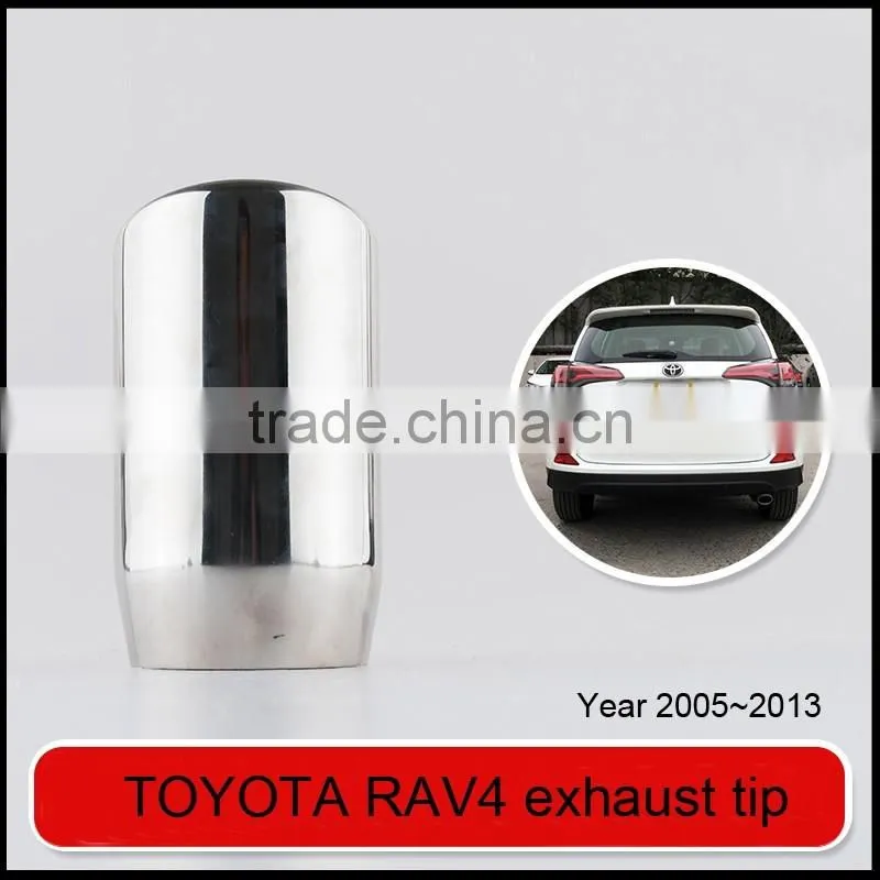 auto tuning stainless muffler tip in exhaust pipe for TOYOTA RAV4