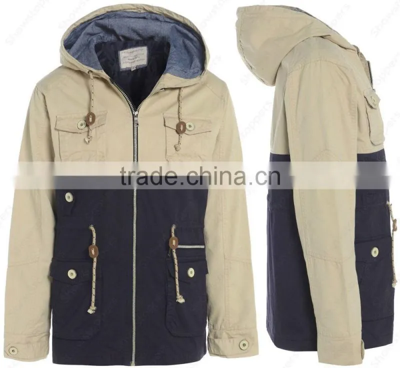 Mens Jacket COAT Hooded Casual Parka