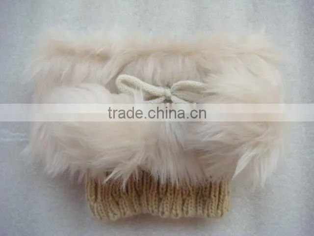 Wholesale fake fur short leg warmers