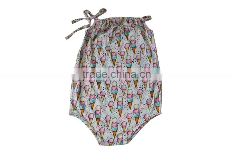 Toddler girls ice cream printed swim wear boutique one piece baby swim clothes 2017 summer