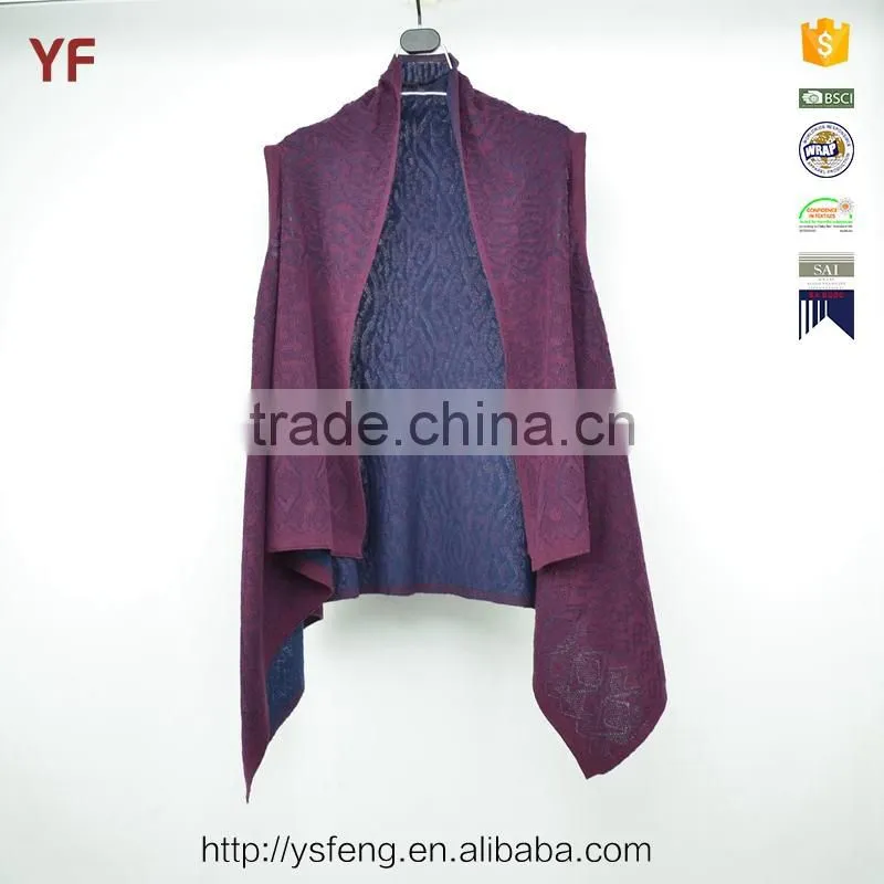 Fashion Cotton Poncho Women Knit Sweater Wholesale