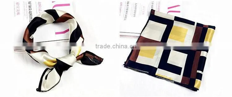 Customized Fashion High Quality Ladies Silk Scarf 50*50