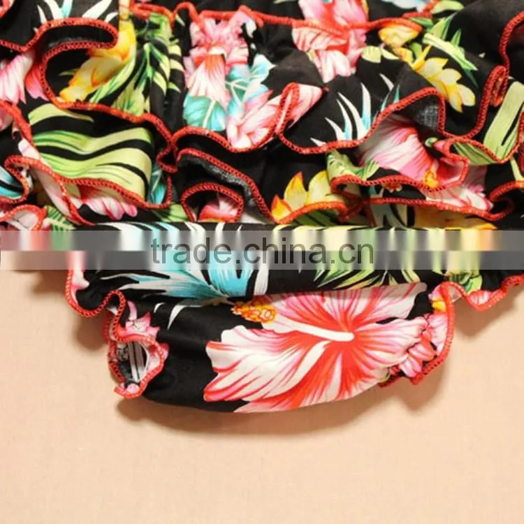 Backless Bodysuit Wholesale Ruffles Cotton Outfit Headbands Baby Romper Design