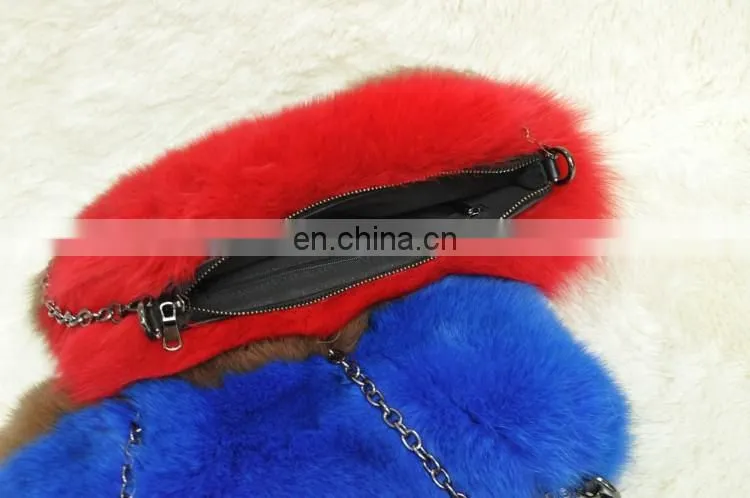 2016 New Fashion Bag Latest Design Real Fox Women Fur Bag