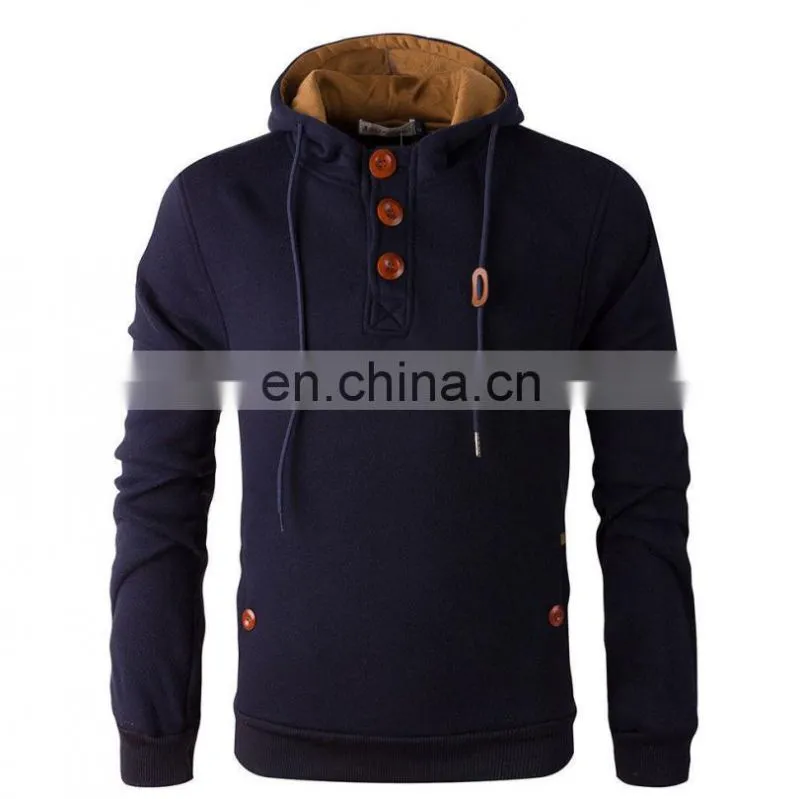 New Men Slim Pullover Hoodie Warm Winter Hooded Sweatshirt Coat Sweater Outwear