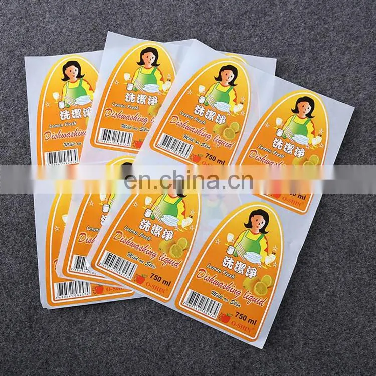 China manufacturer daily products/cleanser essence packaging label, advertising self adhesive stickers with custom colored print