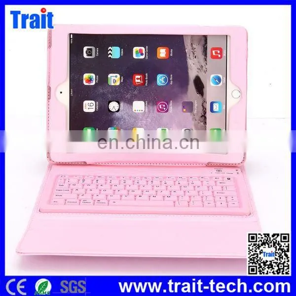 High Quality Fashion Silicone Bluetooth Keyboard Leather Flip Case for iPad Air2,Bluetooth Keyboard Case