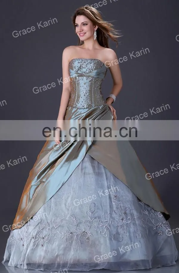Sexy Grey Wedding Dress Bridal Gown Stock CL4522