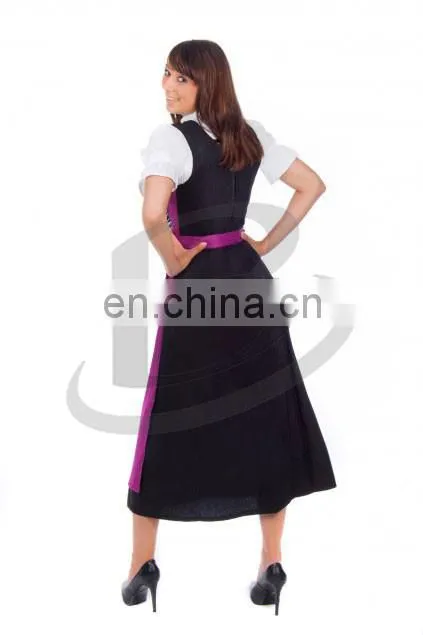 Custom Embroidery long Dirndl with blouse & apron/Trachten Dirndl Dress / Traditional Bavarian long Dress (Oktoberfest Garments)
