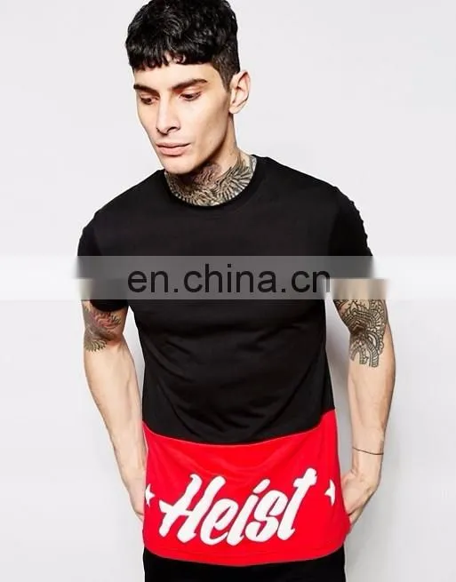 Red printing black o neck digital printing men comfort colors tshirts
