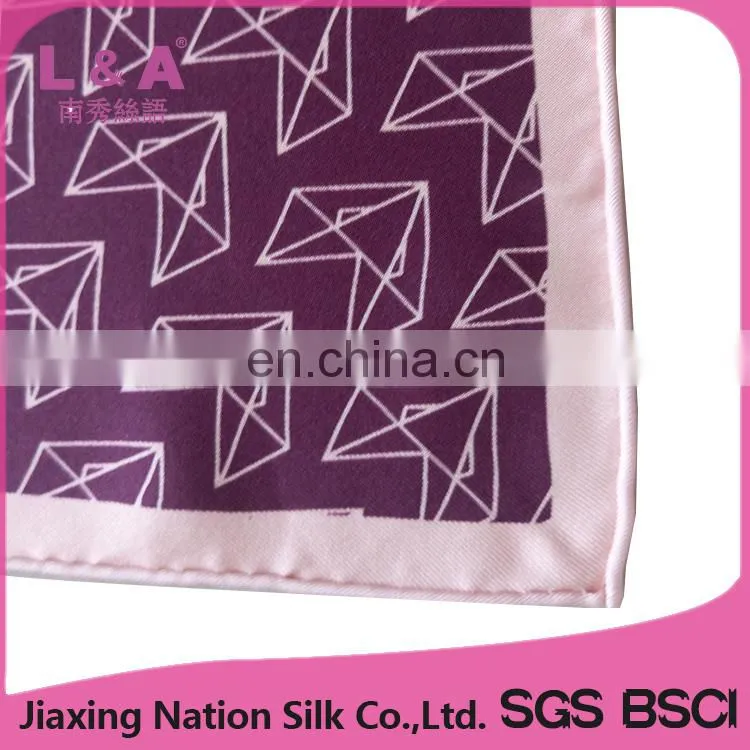 Silk twill fox head digital print big square scarf 18mm