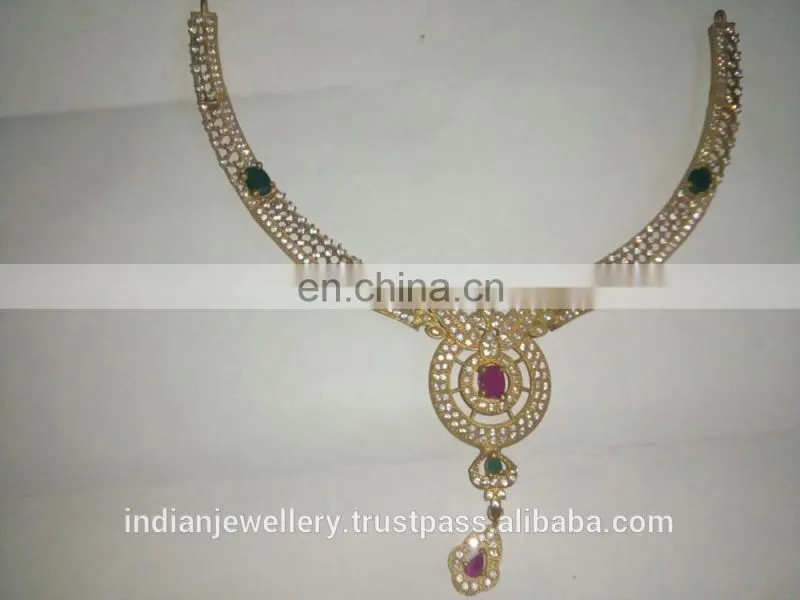 CZ jewelry necklace manufacturer,cubic zirconia necklace jewellery exporter