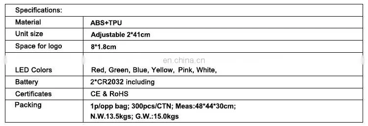 SUNJET 2018 Hot Item Safety Flashing Thick Excercise Led Armband Made in China