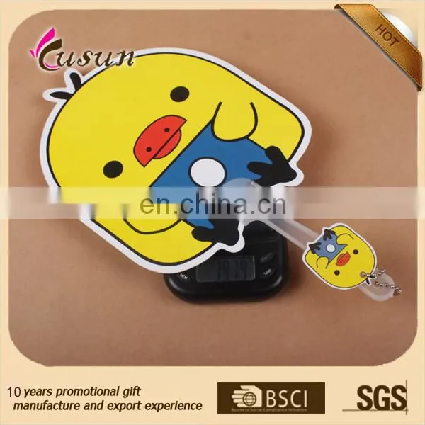 Hot Sales Good Quality Professional cartoon Printing Colourful Plastic handle with paper han fan
