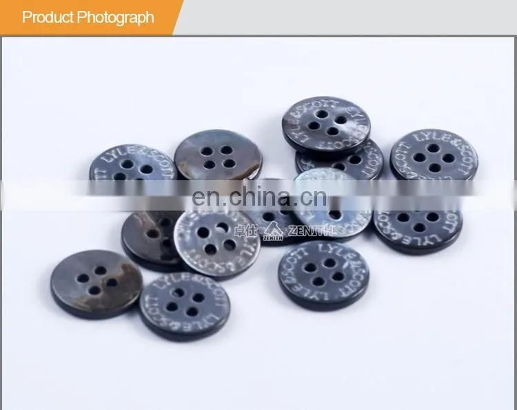 Laser Engraved MOP Shell Button for Shirt BN80055