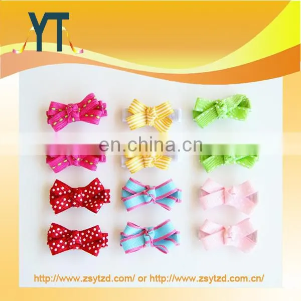 Pure Color hair bow/barrette/hair pin With Various Clip