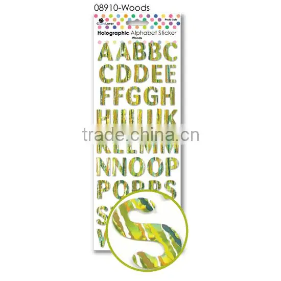 DIY Craft Scrapbook Colourful Alphabet sticker Shiny Holographic letter sticker