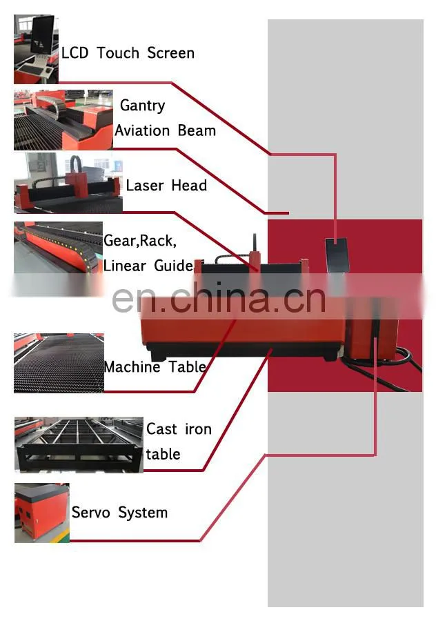 TPF-2060 1000W CNC Fiber laser metal sheet cutting machine laser power high efficient