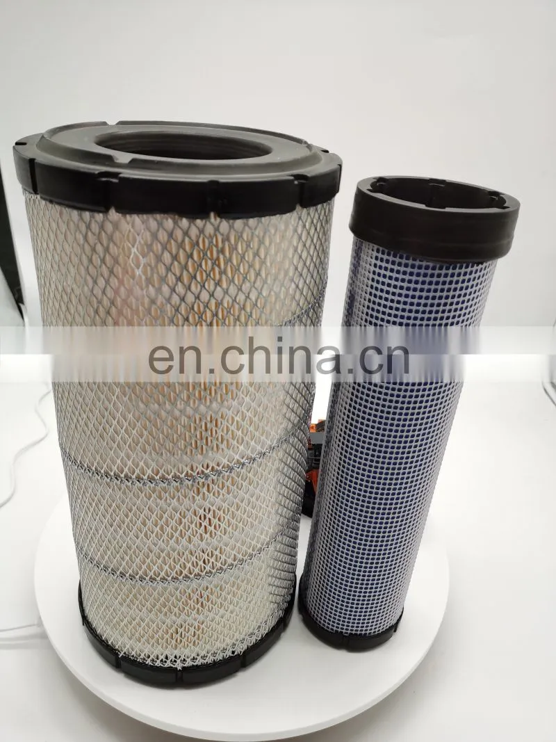 High quality excavator air filter 600-185-3110+600-185-3120 AF25492+AF25491 FOR PC210-6 PC200-7 PC210-7