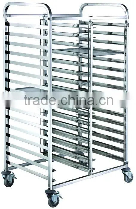 Factory supply stainless steel bakery bread cooling tray trolley cart