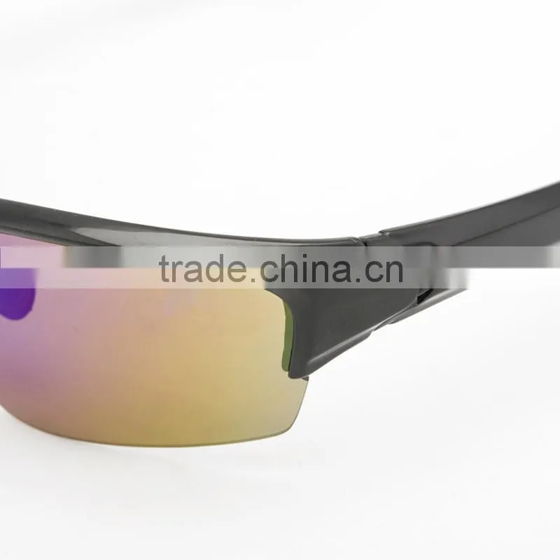 2015 Hot popular sunglasses set black frame rainbow lens anti-UV400 outdoor sports glasses with 4 extra lenses