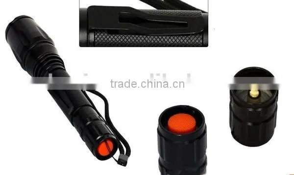 aluminum zoom cree led xml t6 torch with clip