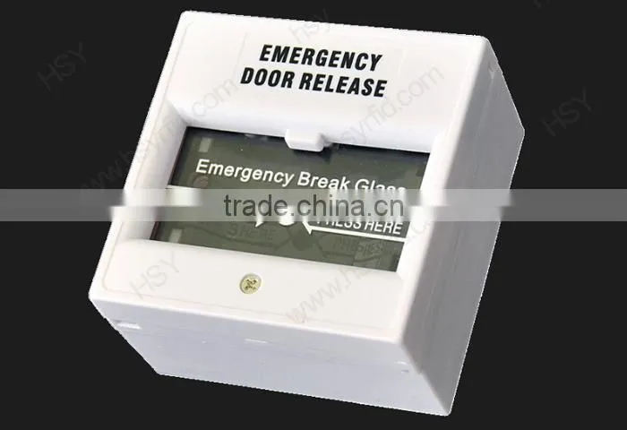 Fire alarm system emergency door release emergency break glass button