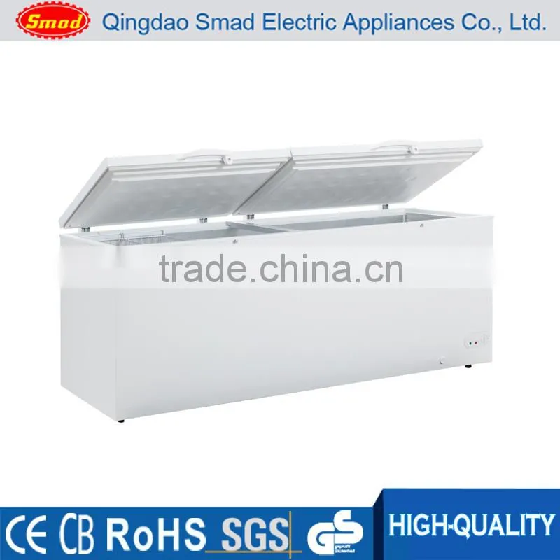 Large capacity 500l-1000L double doors top open deep chest freezer