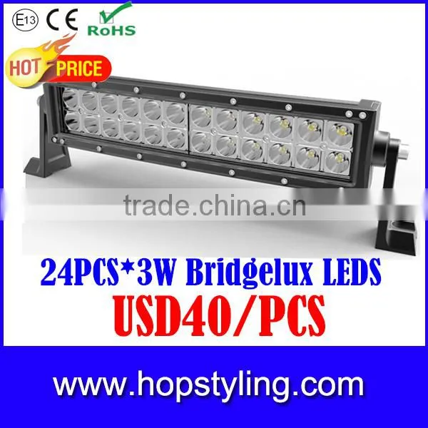 Direct factory offer off road led light bar,72w wholesale led light bar