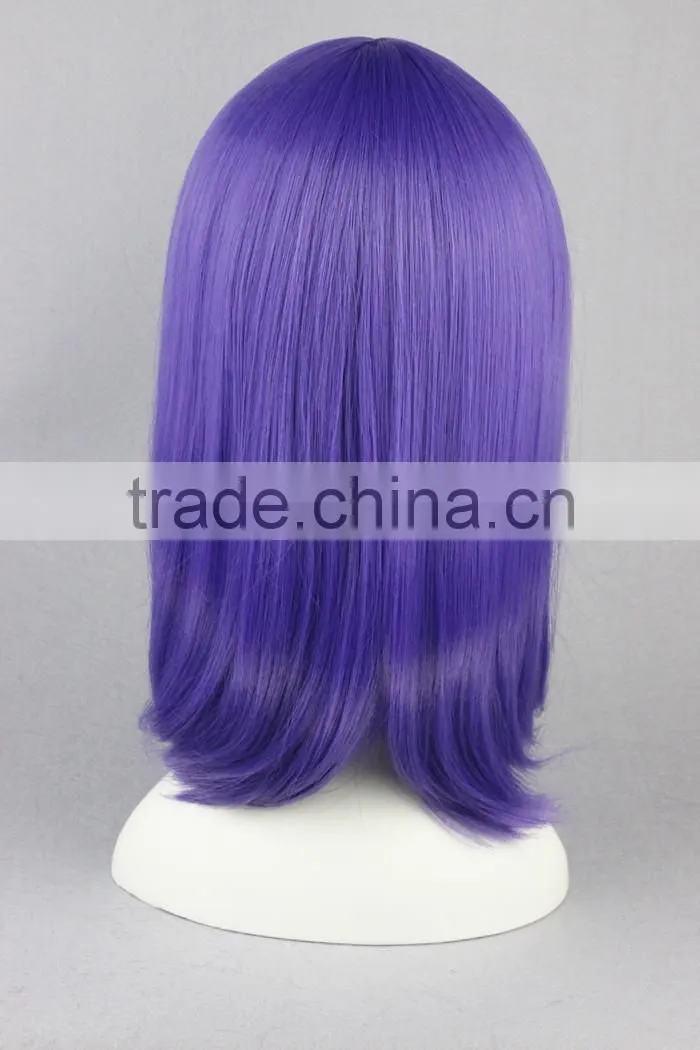 High Quality 45cm Short Straight Touhou Project wig Kumoi Ichirin Light Purple wig Synthetic Anime Wig Cosplay Hair Wigs