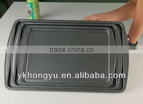 hot 3pcs carbon steel bakeware / roasting pan sets