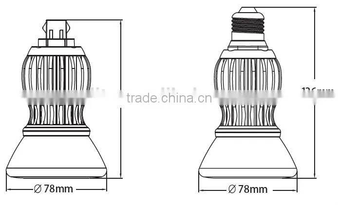 China supplier UL(E343952) 9w G24 360 degree system cooled led bulb
