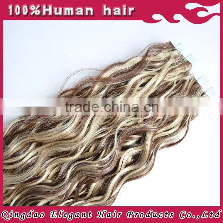 New fashion top quality best selling ombre remy tape hair extension