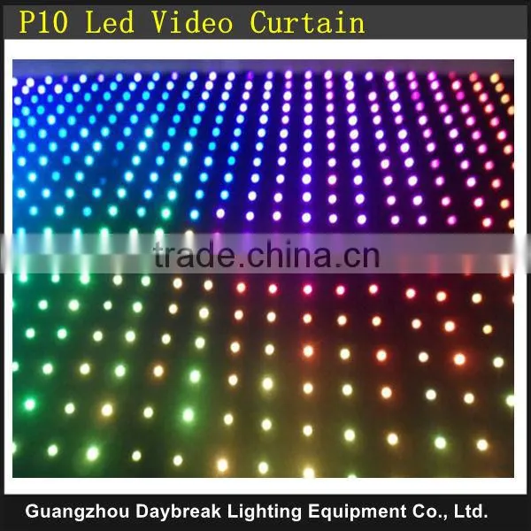 Bar background light led star curtain Video Cloth P10 , each square meter about 110 lamps RGB 3IN1