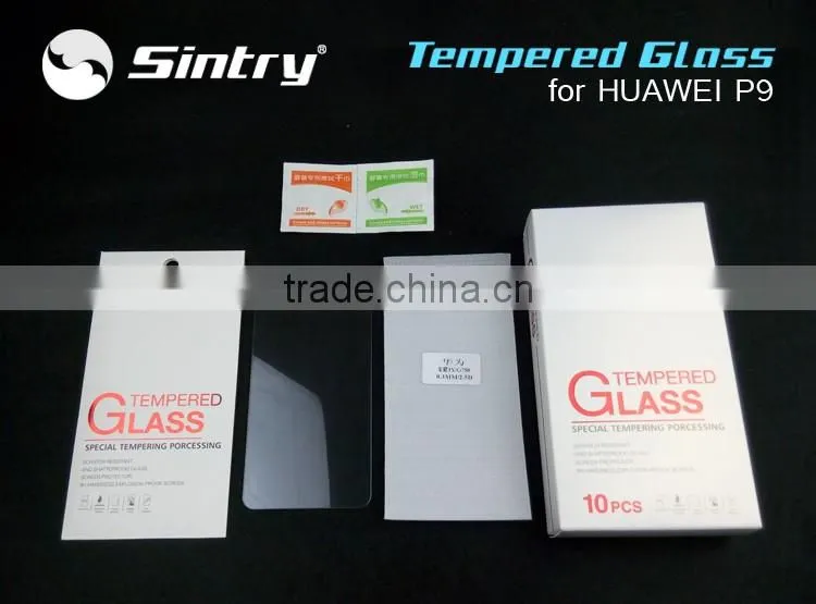 Factory supply Screen Protector 5.2'Transparent Japan materials 0.26mm tempered glass screen protector for HUAWEI P9