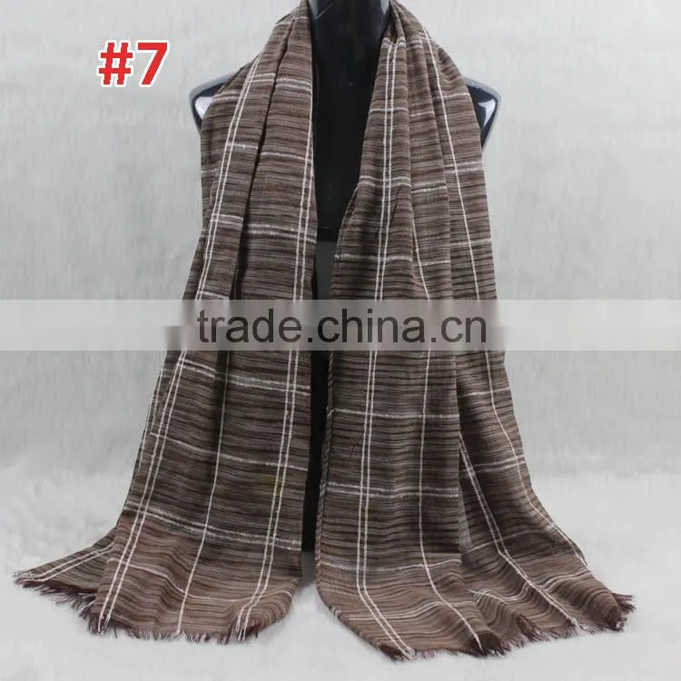 2016 Fashion Ladies Checked Plaid Viscose Pashmina Blanket Scarf Shawl