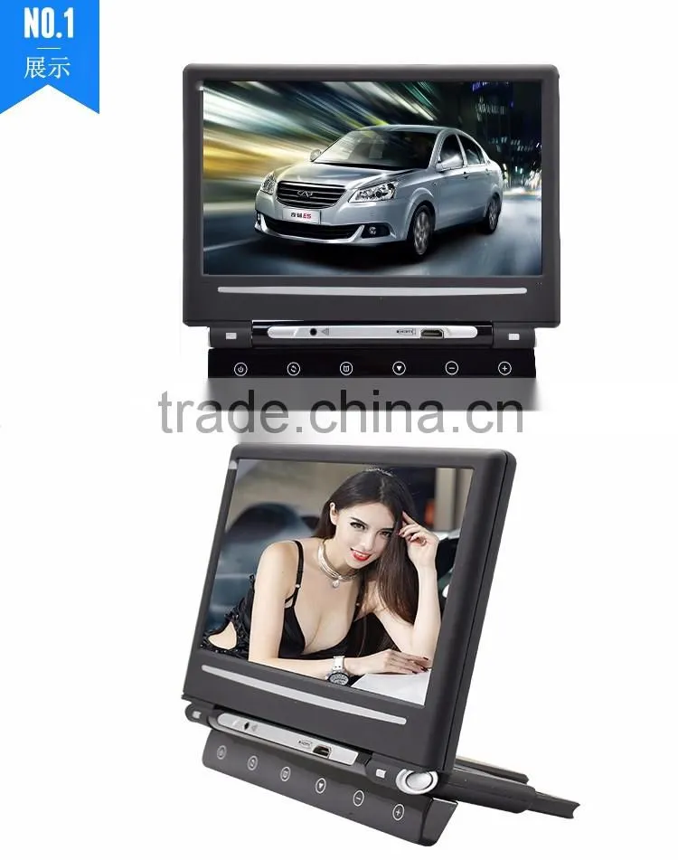 Factory Price!! 10.1'' TFT LCD slim detachable car headrest monitor with HDMI