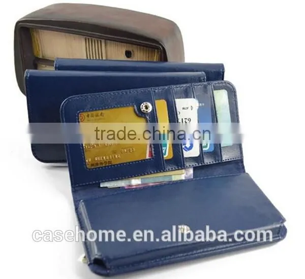 Blue PU Leather Wallet Case for LG Optimus G Pro 2 , Mobile Phone Case for Samsung Galaxy S7