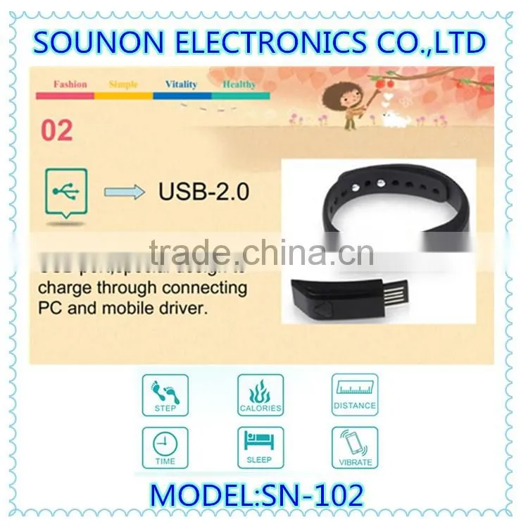 2016 Hot Sale Wristband Watch Bluetooth Wristband Pedometer Mini Digital Watches