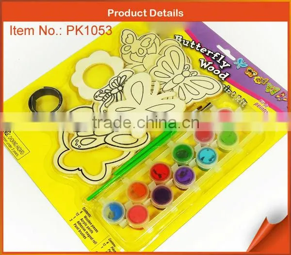 Butterfly wood shaped DIY painting kit