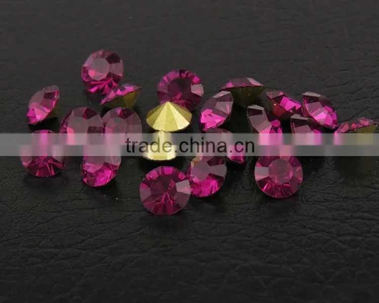 Bulk Wholesale Point Back foiled Rhinestones, Mc chaton, Glass chaton