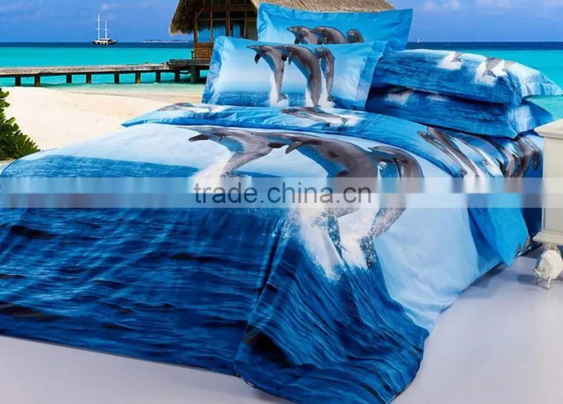 High Quality 100% Cotton Custom 3D animal Printing Bed Set